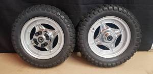 lot 320 image: Set of NEW Tires w Front & Rear Rims and Hubs for Honda CT70Trail 70