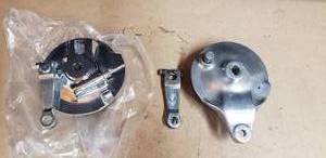 lot 327 image: Honda CT70Trail 70 Front & Rear Brake Covers w Brakes