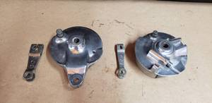 lot 329 image: Honda CT70Trail 70 Front & Rear Brake Covers w Brakes