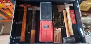 lot 422 image: Lot of Miscellaneous Tools -Hammers, Mallet, Drill Bits