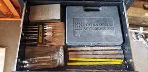 lot 423 image: Lot of Miscellaneous Tools -Drill Bits, Planer Blades, Hack Saw Blades & More