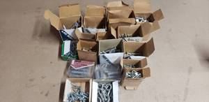 lot 441 image: Large Lot of Hardware - Screws, Bolts, Lag Screw Shields & More