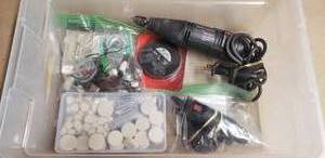lot 446 image: Lot of Rotorary Tools w Attachments - Craftsman, Drill Master & Dremmel