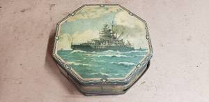 lot 561 image: USS Idaho Biscuit Tin