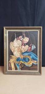 lot 82 image: Pheasant Hunting Painting