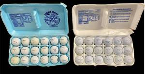 lot 124 image: 18 Titleist Golf Balls, 2 Strata and 16 Topflight Golf Balls