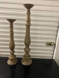 lot 171 image: Wooden Candle Holders
