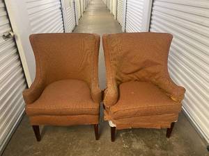 lot 112 image: Upholstered Chairs - one needs repair
