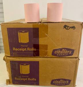 lot 198 image: 2 cases Thermal Receipt Rolls 1 case is 50ct 1 case is 40ct