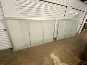 lot 186 image: 2 Sliding Glass Doors wmetal Trim 91 18T x 60W