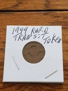 lot 57 image: 1949 Rapid Transit token