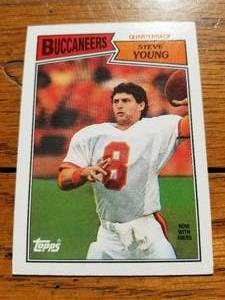 lot 31 image: Steve Young 1987 Topps football card