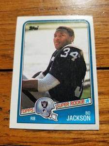 lot 69 image: Bo Jackson Topps football rookie card