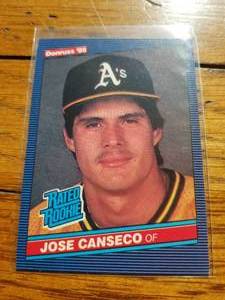 lot 94 image: Jose Canseco Donruss rookie baseball card
