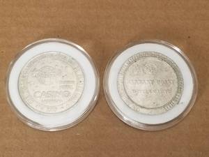 lot 81 image: Selection of 2 gaming coins - Orbit Inn and Barbary Coast
