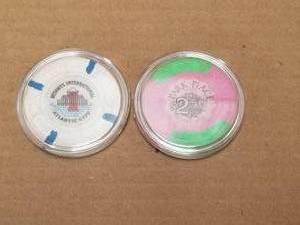 lot 161 image: Selection of 2 gaming coins - Resorts International and Park Place