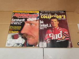 lot 53 image: Dale Earnhardt Sr. and Jr racing magazine
