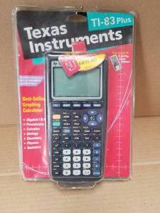 lot 56 image: TI-83 Texas Instruments calculator in package