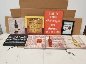 lot 135 image: Selection of wine decor signs