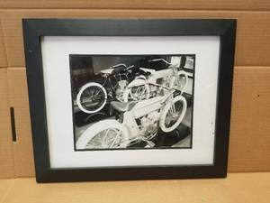 lot 142 image: Framed Harley Davidson picture - 13 by 16