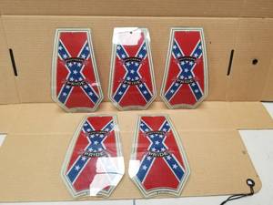 lot 152 image: Selection of rebel flag glass pieces came off a lamp