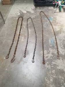 lot 169 image: Selection of 3 chains with hooks