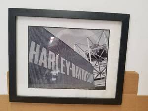lot 109 image: Framed Harley Davidson picture - 16 by 20