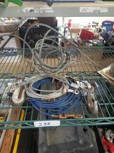 lot 238 image: Selection of cable with hooks