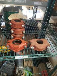 lot 245 image: Selection of gruvlok flexible couplers