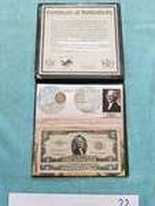 lot 22 image: The many faces of Jefferson with COA-American Heritage Collection