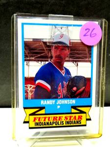 lot 26 image: 1989 Indianapolis Indians #13 Randy Johnson Future Star RC ROOKIE HOF