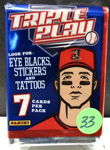 lot 33 image: 2013 Panini Triple Play Hobby Pack (7 Cards) - SEALED