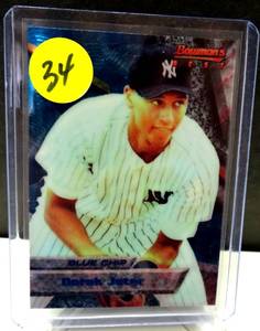 lot 34 image: ROOKIE - 1994 Bowmans Best Base Blue Chrome Derek Jeter Rookie Baseball #2Yankees HOF $$