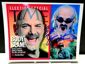 lot 51 image: AUTHENTIC AUTOGRAPH - HAND SIGNED PERSONALIZED 5 X 7 PHOTO OF WWE SUPERSTARGOVERNOR JESSE VENTURA