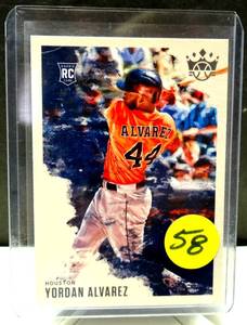 lot 58 image: HOT ROOKIE - 2020 Panini Diamond Kings Yordan Alvarez Rookie Houston Astros #58