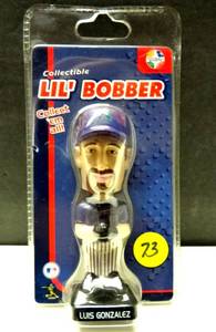 lot 73 image: SEALED  Lil Bobber L. Gonzalez Mlb 4 Bobblehead 2002
