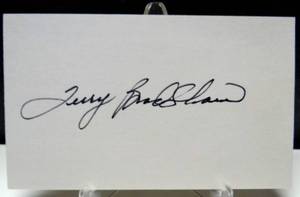 lot 79 image: AUTHENTIC HAND SIGNED INDEX CARD - NFL HOFer - TERRY BRADSHAW - PITTSBURGH STEELERS
