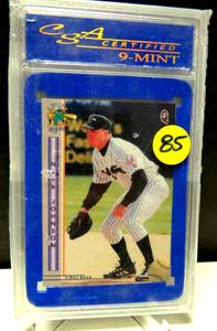 lot 85 image: GRADED MINT 9 - Nick Johnson 1999 Q Cards Norwich Navigators Minor League Rookie RC NY Yankees