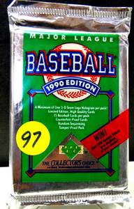 lot 97 image: 1990 UPPER DECK FOIL PACK - SEALED GRIFFEY JR CHASE