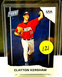 lot 121 image: Clayton Kershaw 2021 Panini Fathers Day #USA7 USA 18U National Team