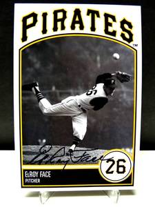 lot 123 image: AUTHENTIC AUTOGRAPH - PITTSBURGH PIRATES SUPERSTAR PITCHER - ELROY FACE SIGNED 5 X 7 TEAM CARD