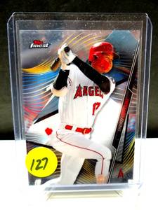 lot 127 image: RISING STAR - 2020 Topps Finest Refractor Shohei Ohtani #40 LA Angels MVP