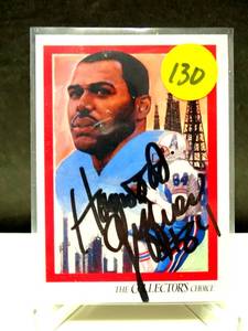 lot 130 image: AUTHENTIC AUTOGRAPH - 1992 UPPERDECK HOWARD JEFFIRES - HOUSTON OILERS CARD