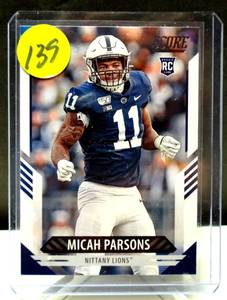 lot 139 image: 2021 Score Football Micah Parsons RC #350 Dallas Cowboys Defensive ROY