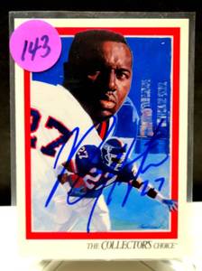 lot 143 image: AUTHENTIC AUTOGRAPH - NEW YORK GIANTS RODNEY HAMPTON HAND SIGNED UPPER DECK CARD #88
