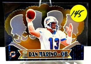 lot 145 image: 2000 Crown Royale #52 Dan Marino Gold Foil - Miami Dolphins Football Card