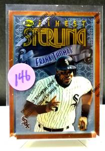 lot 146 image: 1996 TOPPS FINEST FRANK THOMAS STERLING #48 S1 UNPEELED PROTECTIVE COVERING - NMMT