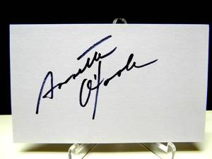 lot 162 image: AUTHENTIC HAND SIGNED INDEX CARD - ACTRESS ANNETTE OTOOLE