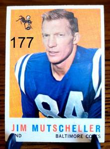 lot 177 image: VINTAGE 1959 Topps #89 Jim Mutscheller Colts  Notre Dame - CLEAN CARD