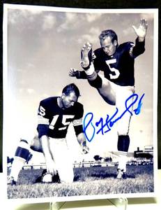 lot 223 image: AUTHENTIC AUTOGRAPH - LEGENDARY PAUL GOLDEN BOY HORNUNG NOTRE DAMESAINTS PACKERS HAND SIGNED 5 X 7 PHOTO $$